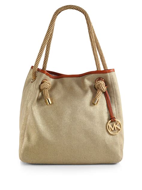 michael kors beach tote bag|Michael Kors canvas tote bags.